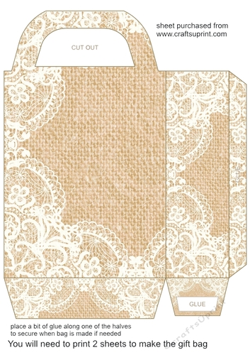 Burlap and lace gift bag 23
