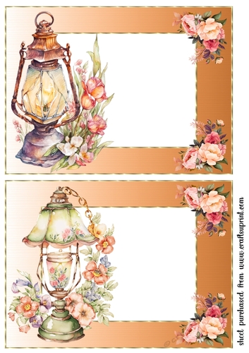 2 Floral lamp card fronts 3(blank)