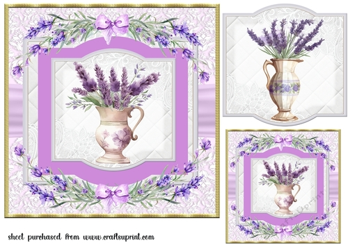 Lavender jug card front