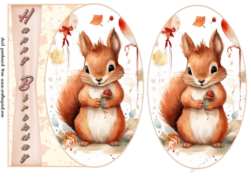 Birthday animal card front 3