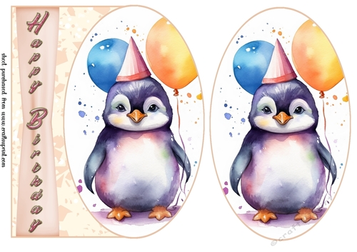 Birthday animal card front 6