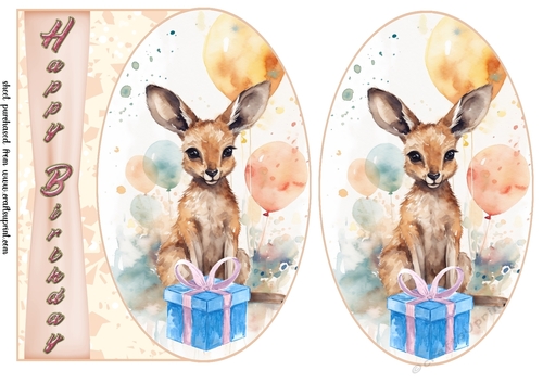 Birthday animal card front 11