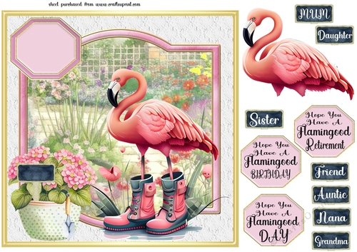 Hope you have a Flamingood......... (multi sentiment)card front 4