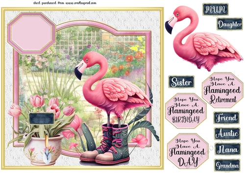Hope you have a Flamingood......... (multi sentiment)card front 5