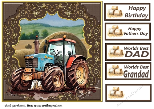 Tractor card front 6