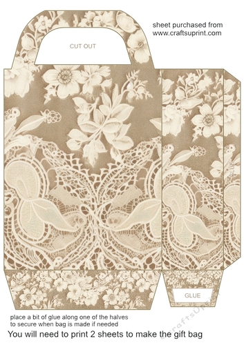 Coffee lace gift bag 1