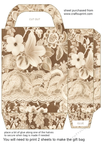 Coffee lace gift bag 2