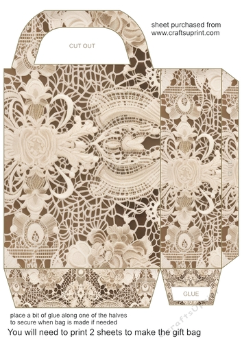 Coffee lace gift bag 3