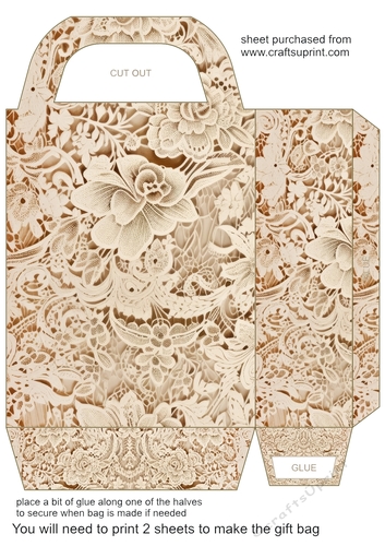Coffee lace gift bag 4