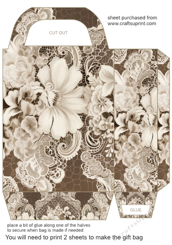 Coffee lace gift bag 6