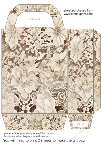 Coffee lace gift bag 8