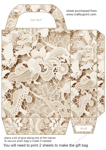Coffee lace gift bag 9