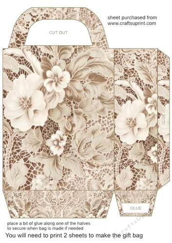 Coffee lace gift bag 10