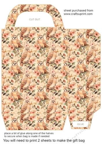 Orange owl gift bag 4