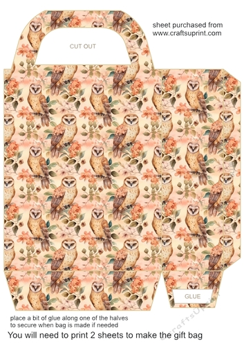 Orange owl gift bag 5