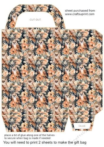 Orange owl gift bag 6