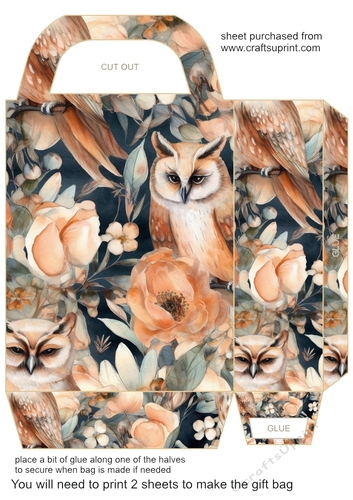 Orange owl gift bag 7