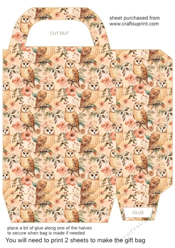 Orange owl gift bag 8