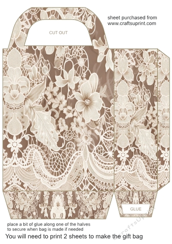 Coffee lace gift bag 11