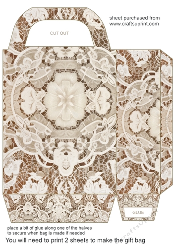 Coffee lace gift bag 12