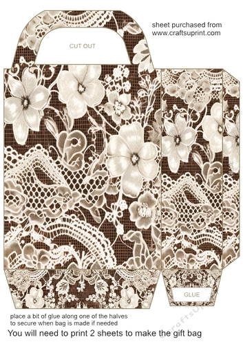 Coffee lace gift bag 13