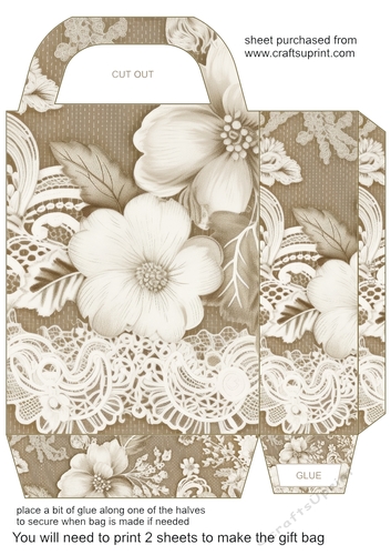 Coffee lace gift bag 14
