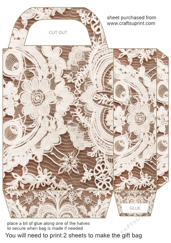Coffee lace gift bag 15