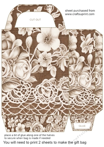 Coffee lace gift bag 16