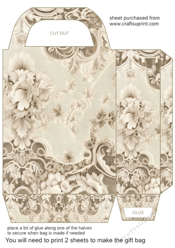Coffee lace gift bag 17