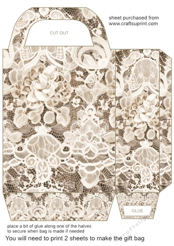Coffee lace gift bag 18