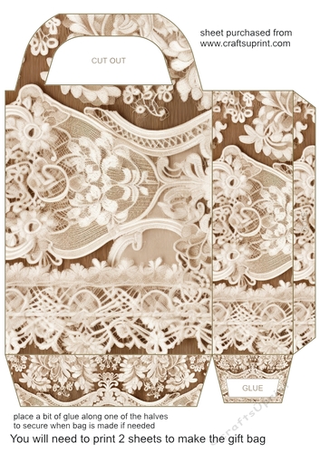 Coffee lace gift bag 19