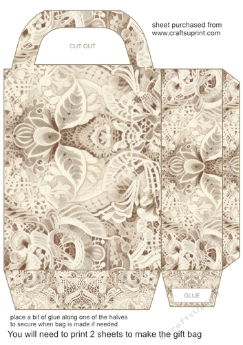 Coffee lace gift bag 20