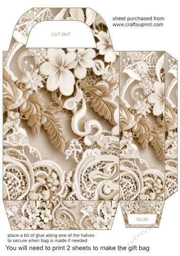 Coffee lace gift bag 21