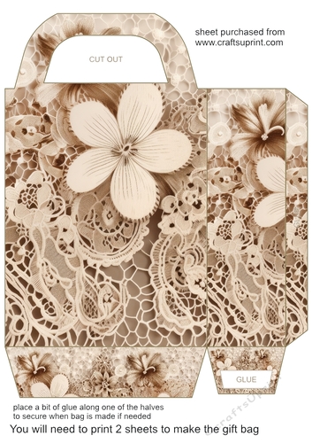 Coffee lace gift bag 22