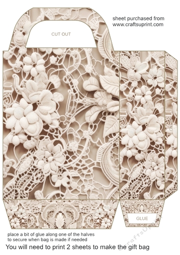 Coffee lace gift bag 23