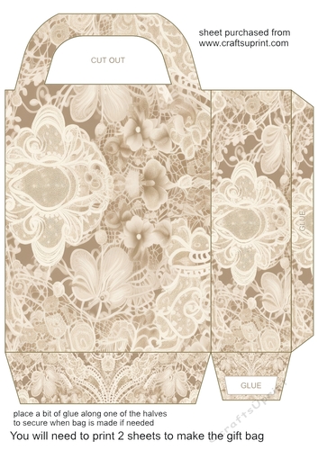Coffee lace gift bag 24