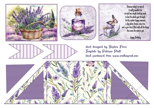 Lavender criss cross card 1