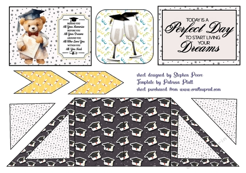 Graduation Teddy criss cross card 2