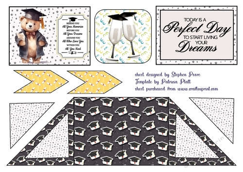 Graduation Teddy criss cross card 3