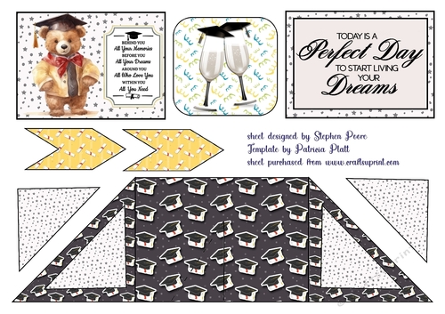 Graduation Teddy criss cross card 5