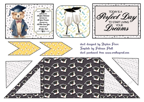 Graduation Teddy criss cross card 6