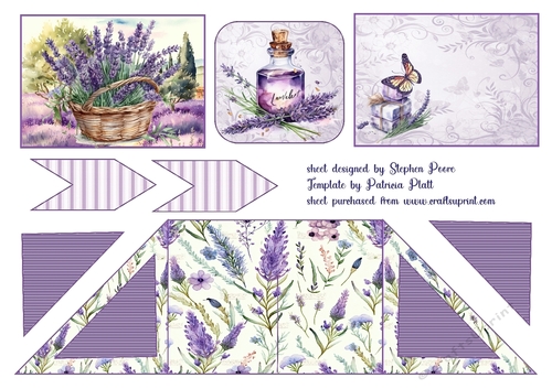 Lavender themed criss cross card 2 (blank sentiment)