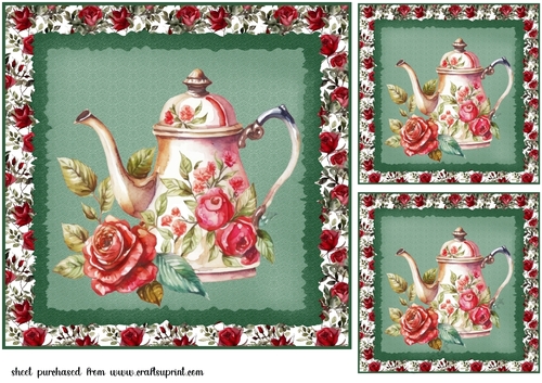 3 Red rose card fronts/toppers 3