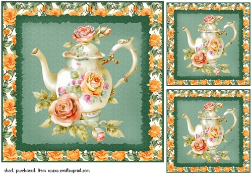 3 Orange rose card fronts/toppers 4