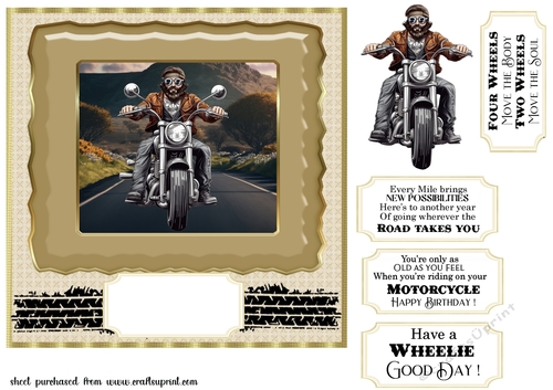 Born to ride card front 4