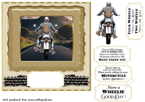 Born to ride card front 5