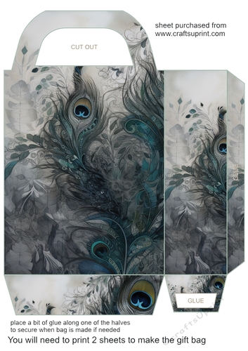 Peacock feather gift bag 7