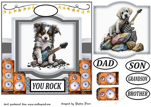 Puppy you rock card front 1