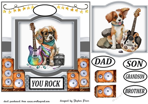Puppy you rock card front 2