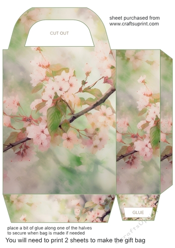Cherry blossom branch gift bag 8
